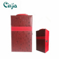 Double Red Leather Wine Box for Gift (XJ-709)